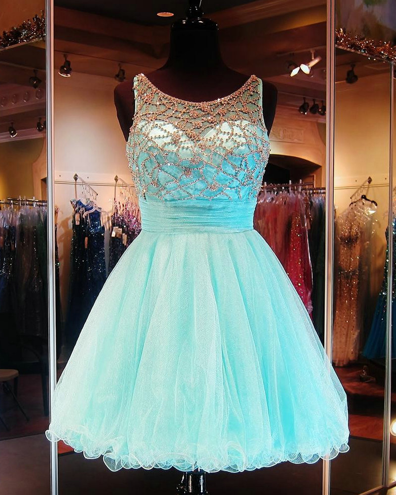 Homecoming Dresses With Crystals, Blue Homecoming Dresses, 8th Grade ...